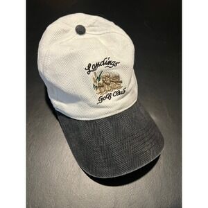 Tournament Collection Landings Golf Club Hat White Grey Chevron Textured Cap
